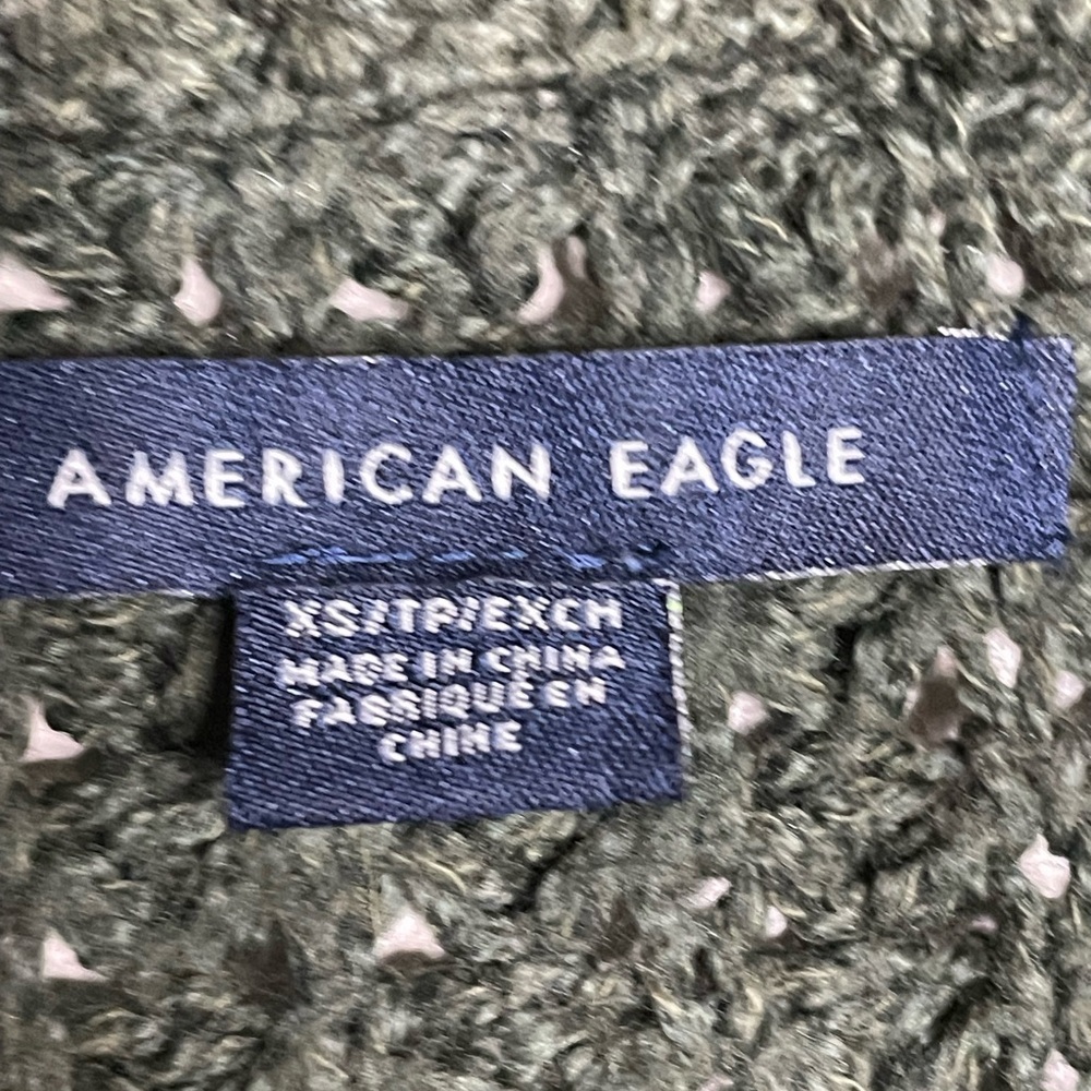 American Eagle Outfitters Dark Green waffle-knit cardigan size XS - Picture 9 of 12